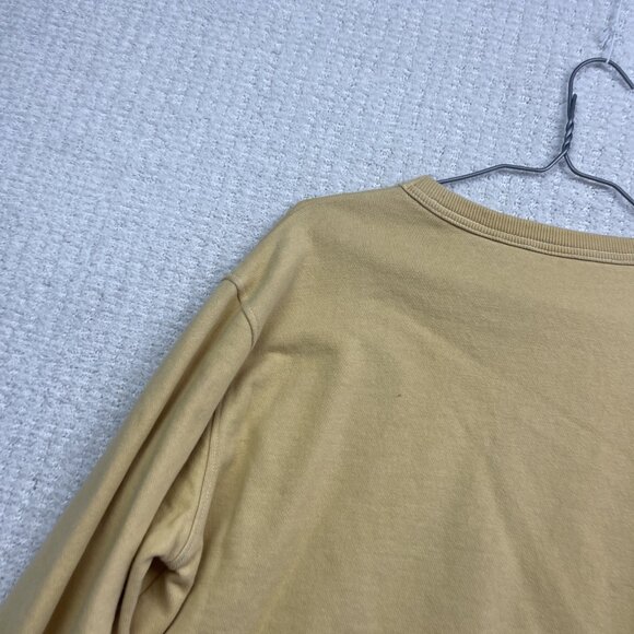 VTG Y2K Quicksilver Sweatshirt Mens L Pastel Yellow Surfer Skater Baggy Beach - Picture 13 of 14